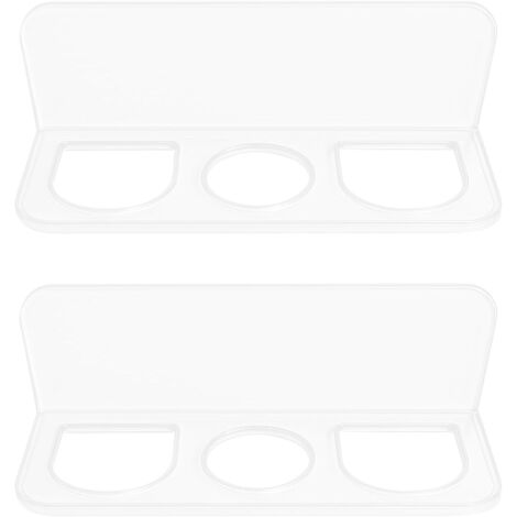 Lot de 2 supports de peigne de salle de bain, support de brosse à cheveux, fournitures de rangement, organisateur d'outils pour cheveux avec trois trous, support mural pour salle d'outils chaude
