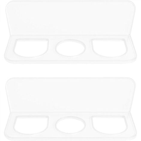 Lot de 2 supports de peigne de salle de bain, support de brosse à cheveux, fournitures de rangement, organisateur d'outils pour cheveux avec trois trous, support mural pour salle d'outils chaude