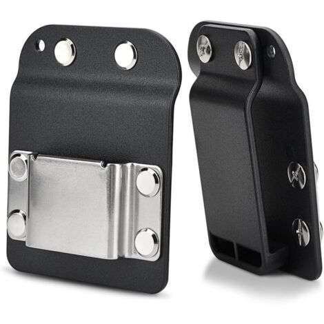Lot de 2 supports de perceuse, clip de ceinture à outils pour perceuse jusqu'à 5,1 cm, clip de ceinture de perceuse à réponse rapide