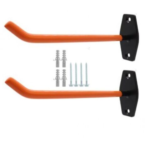Lot de 2 supports de pneu à encre pour support de rangement mural 26 cm Grands crochets de garage pour organiser garages, roues de pneus, échelle