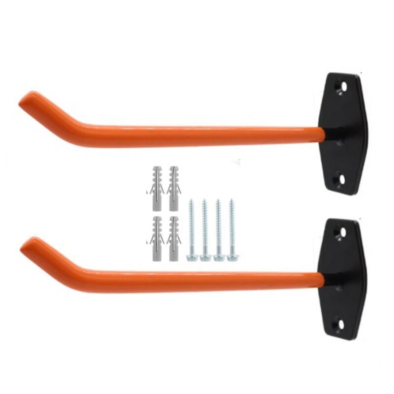 Csparkv - Lot de 2 supports de pneu à encre pour support de rangement mural 26 cm Grands crochets de garage pour organiser garages, roues de pneus,