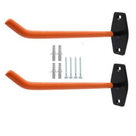 Lot de 2 supports de pneu à encre pour support de rangement mural 26 cm Grands crochets de garage pour organiser garages, roues de pneus, échelles et plus encore