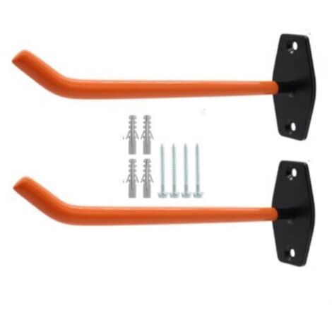 Lot de 2 supports de pneu à encre pour support de rangement mural 26 cm Grands crochets de garage pour organiser garages, roues de pneus, échelles et plus encore