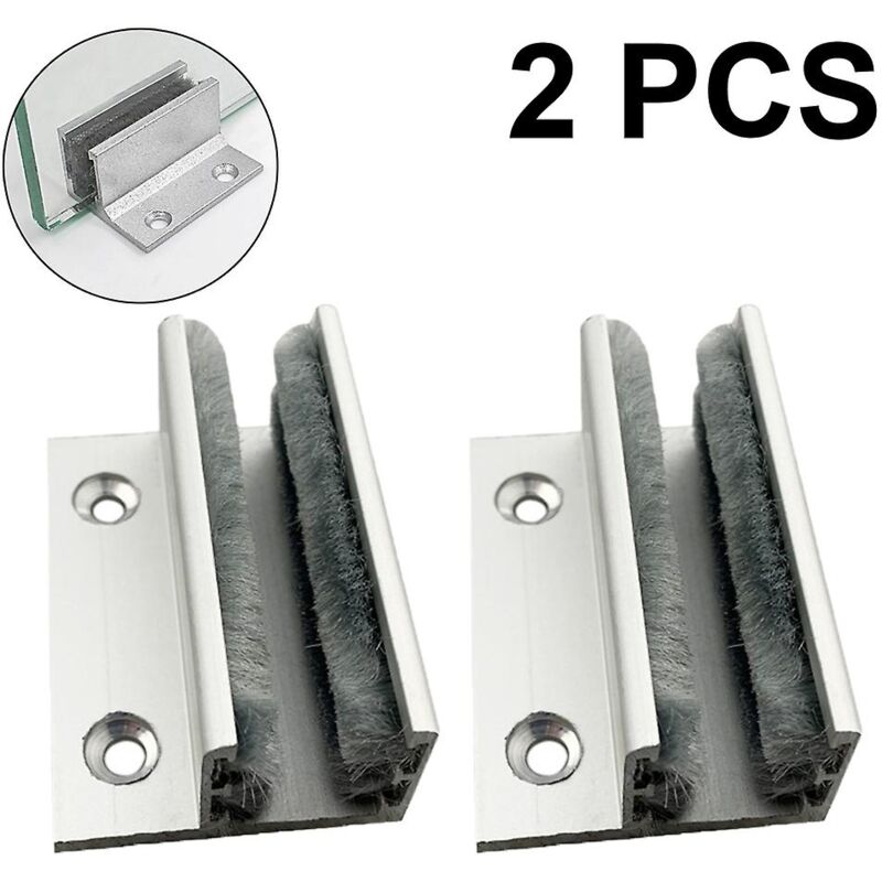 Lot de 2 supports de porte coulissante en verre de type f, butée de porte automatique, séquenceur de porte coulissante en forme de u