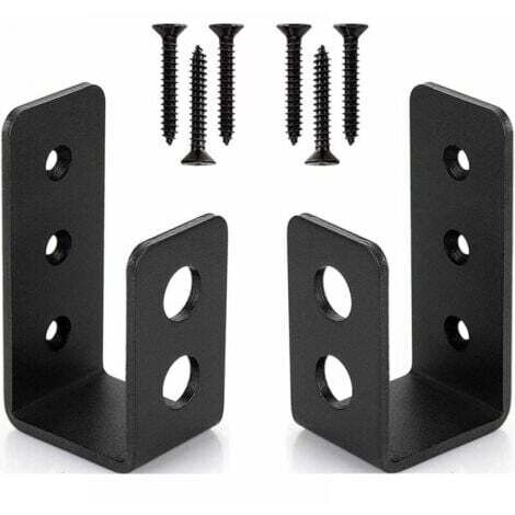 Lot de 2 supports de porte robustes en acier pour portes 2x4, barre de sécurité en U