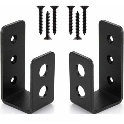 Lot de 2 supports de porte robustes en acier pour portes 2x4, barre de sécurité en U