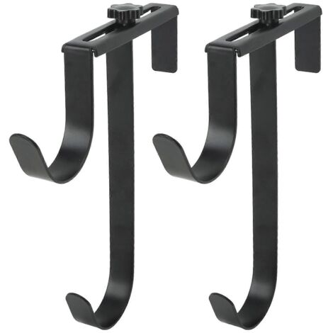 Lot de 2 supports de poteau de piscine réglables en métal et fer, crochets pour poteaux de piscine et clôtures de piscine.