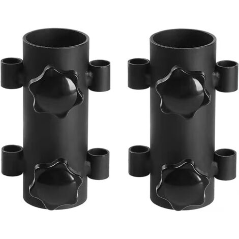 Lot de 2 supports de tente de camping, support de poteau de tente portable, pare-brise renforcé extérieur, support de poteau de bâche pour camping, pêche, randonnée