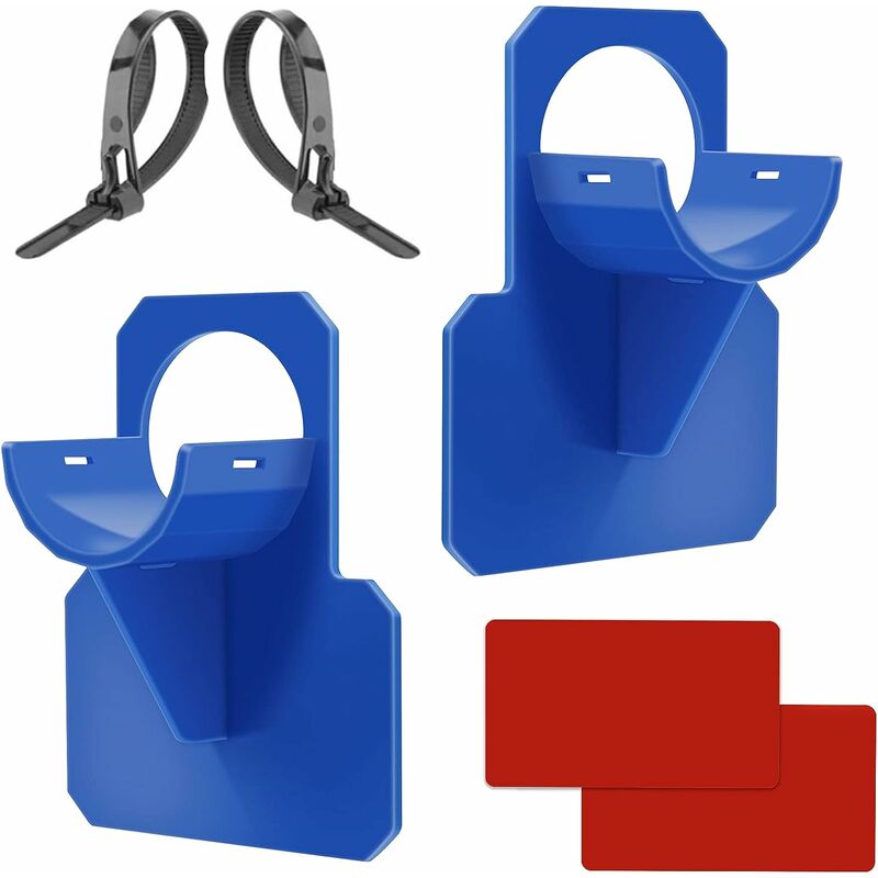 Lot de 2 supports de tuyau bleu pour piscine - Accessoires de tuyau de piscine avec anti-perforation, anti-déchirure, anti-traction (30-37 mm)