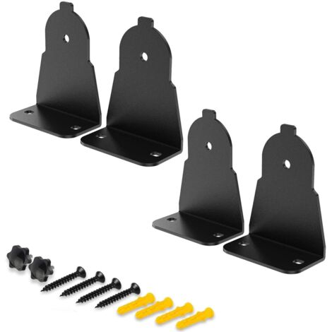 Lot De 2 Supports Muraux Compatibles Avec Samsung Curved Soundbar Ah61-03943A Ah61-03943A - Support Mural Samsung Ah61-03943A - Accessoires De Support En Métal - Noir
