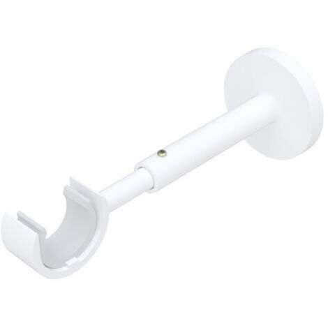 Lot de 2 supports muraux extensibles 110-160cm - à visser pour tringle à rideaux D20 - Kit de 2 supports déportés - Blanc