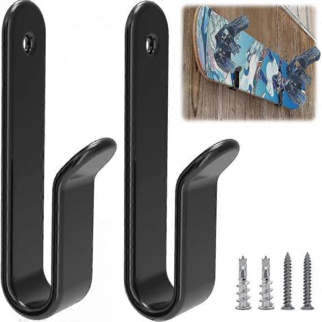 Lot de 2 supports muraux horizontaux pour snowboard, planche de surf et paddle, support métallique pour le rangement.