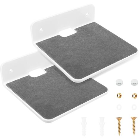 Lot de 2 supports muraux pour haut-parleurs, étagère murale en acrylique pour haut-parleur Bluetooth, webcam, téléphone portable