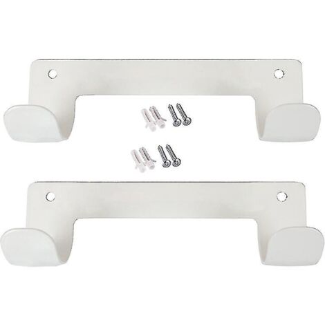 Lot de 2 supports muraux pour planche à repasser, pour buanderie (blanc)