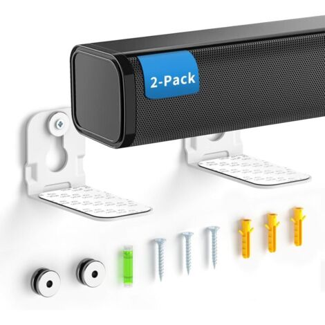 Lot de 2 supports muraux universels pour barre de son Samsung, Sony, LG et autres, blancs
