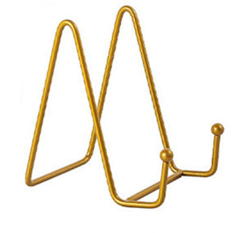 Lot de 2 supports photo en métal couleur bronze, présentoir décoratif pour cadres