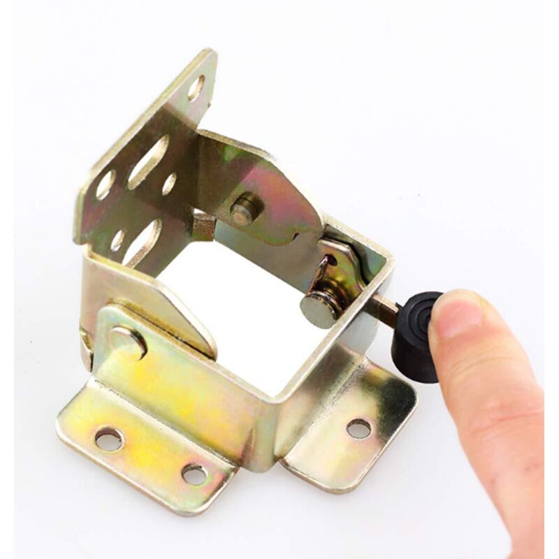 Lot de 2 supports pliants à 90 degrés charnières autobloquantes en acier laminé à froid pieds de table pliants pieds de lit charnières de soutien