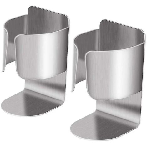 Lot de 2 supports pour brosses à dents électriques, support mural en acier inoxydable --