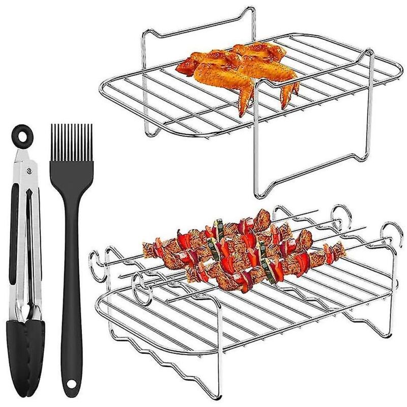 Feiyue - Lot de 2 supports pour friteuse à air compatibles avec les friteuses à air double