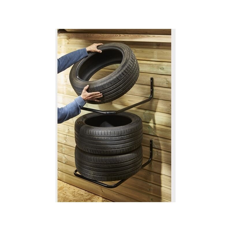 Lot de 2 supports range pneus pour ranger 4 pneus