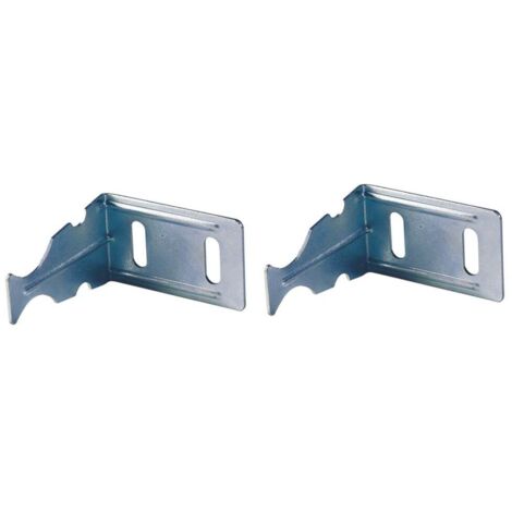Lot de 2 supports réversible à visser pour radiateur en aluminium - dimension 83x80x48 mm - Ram