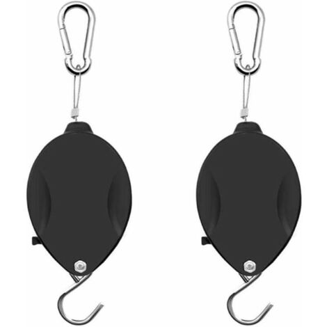 Lot de 2 supports télescopiques suspendus pour pots d'orchidées, poulie rétractable pratique