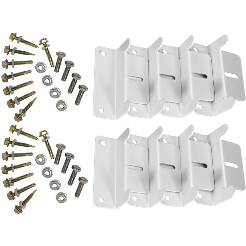 Aougo - Lot de 2 systèmes de fixation en forme de z pour montage de panneau solaire, pour caravane, bateau, voiture, camion, domicile, montage