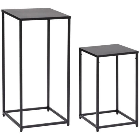 Lot de 2 Tables à Café Design "Gota" 74cm Noir