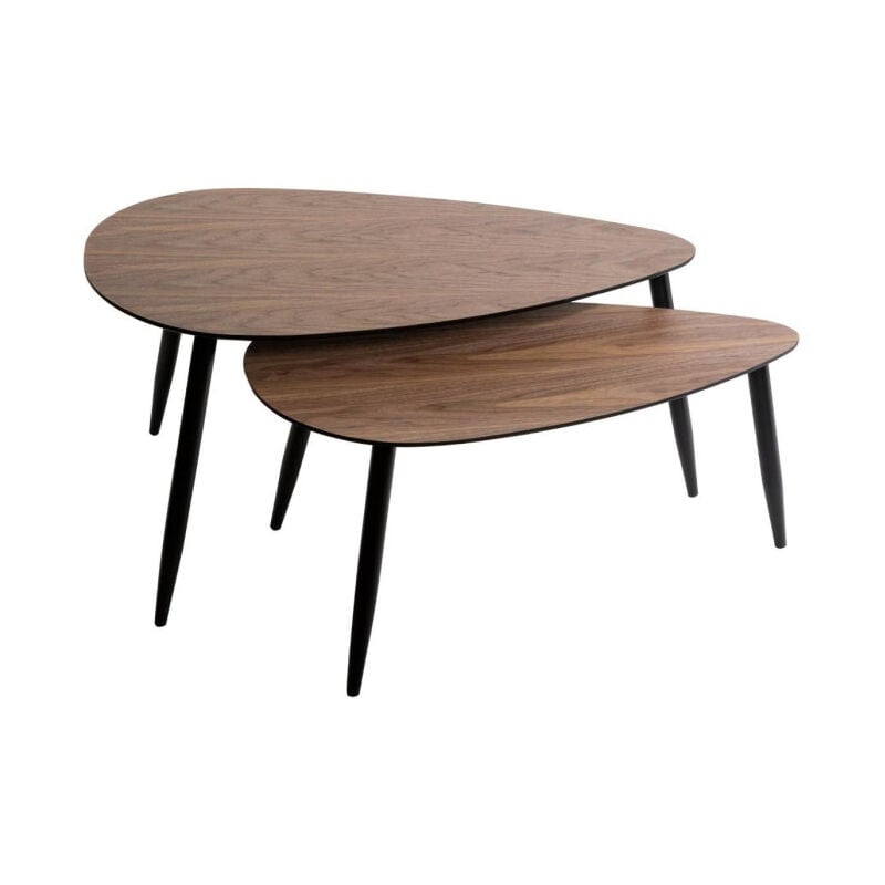Atmosphera - Lot de 2 Tables Basses Gigognes 'Mileo' 98cm Naturel