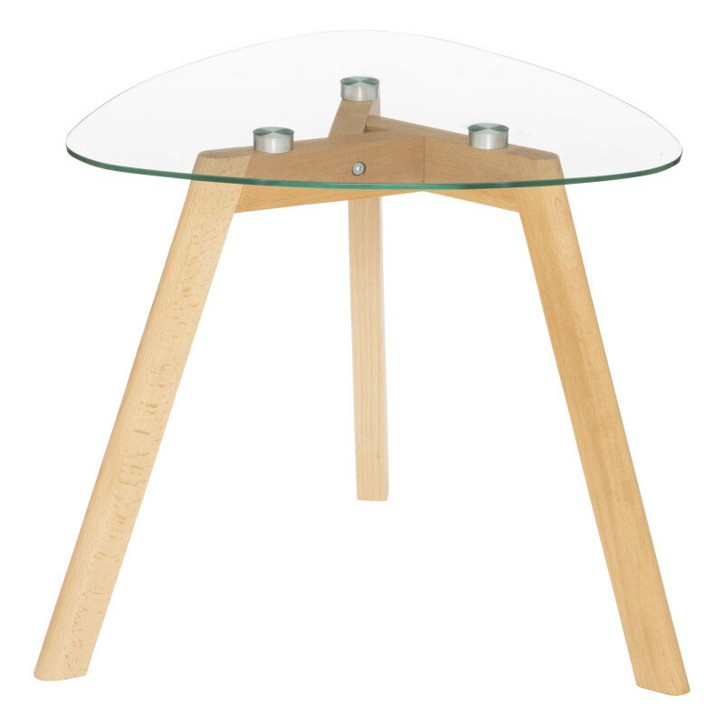 Atmosphera - Lot de 2 tables basses gigognes 'Thalie' Bois & Verre trempé