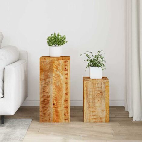 Lot de 2 Tables Basses  Tables d'appoint  Table à café Bois de manguier solide BV59217