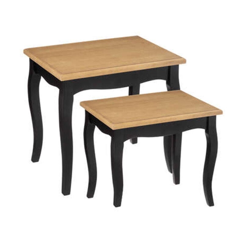 Lot de 2 Tables à Café 'Chrysa' 60cm Noir