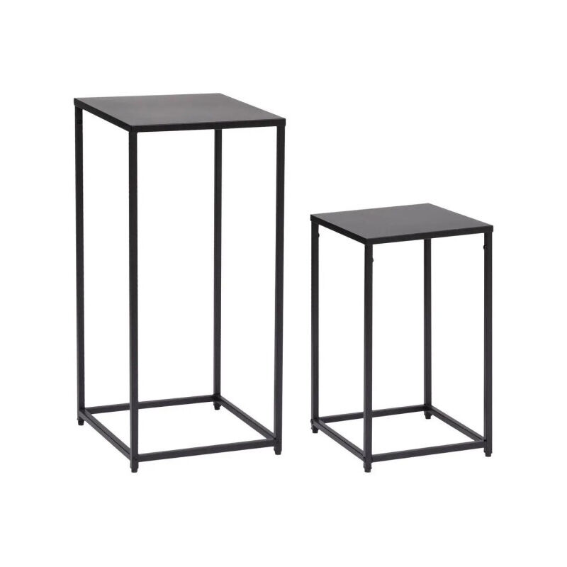 Lot de 2 Tables à Café Design 'Gota' 74cm Noir
