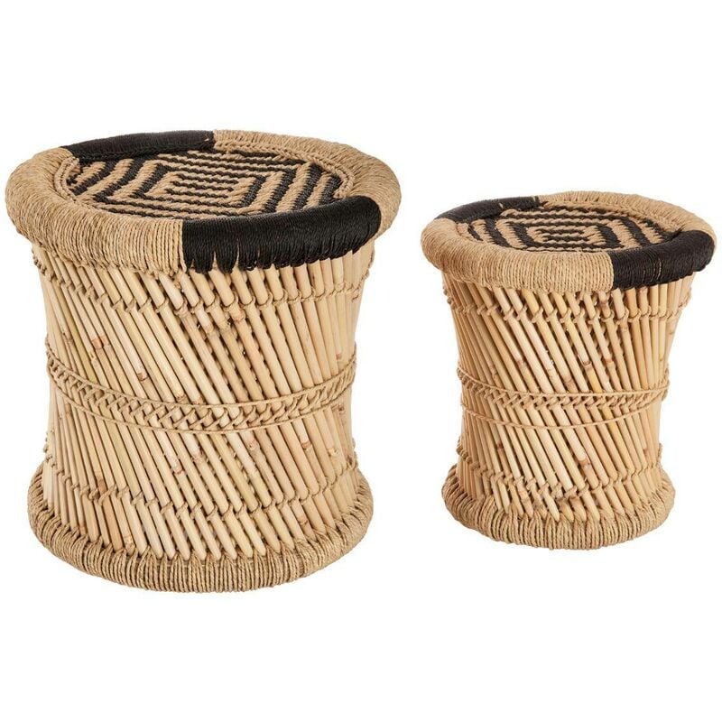 Atmosphera - Tables gigognes Ilyan bambou noir créateur d'intérieur