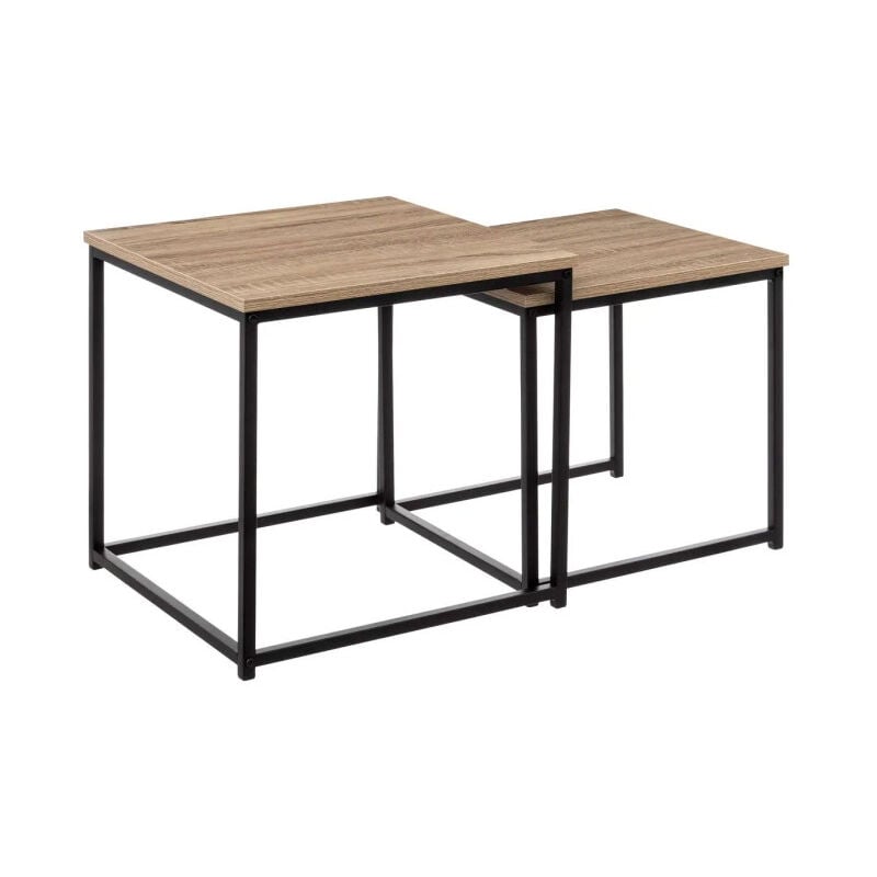 Five Simply Smart - Lot de 2 Tables d'Appoint Gigognes 'Aliaj' 45cm Naturel