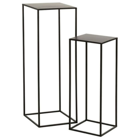 Lot de 2 Tables d'Appoint "Lovra" 85cm Noir