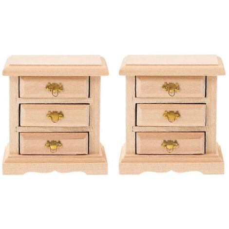 Lot de 2 tables de chevet - Meubles de chevet - Décoration de lit