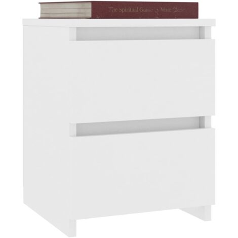 Lot de 2 Tables de chevet Meubles De Rangement / Blanc 30 x 30 x 40 cm Aggloméré
