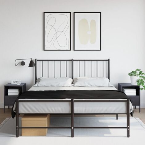 Lot de 2 Tables de chevet  Table d'appoint  Table de nuit anthracite 36x39x50,5 cm acier CFW50102