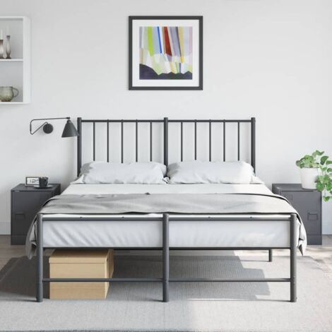 Lot de 2 Tables de chevet, Tables d'appoint, Tables de nuit anthracite 34,5x39x44 cm acier FR875802 DESIGN IN