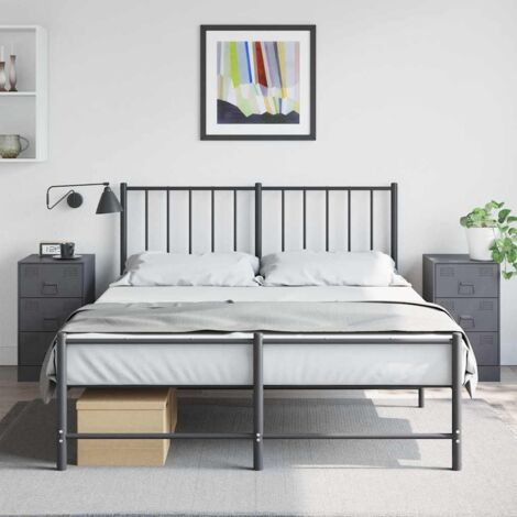 Lot de 2 Tables de chevet, Tables d'appoint, Tables de nuit anthracite 34,5x39x62 cm acier FR773244 DESIGN IN