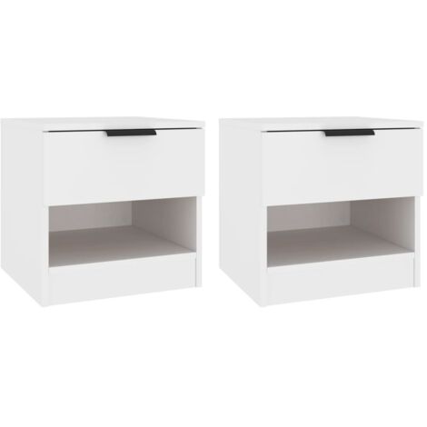 Lot de 2 Tables de chevet,Cabinet de chevet,Table de nuit Blanc Bois d'ingénierie CFW948465