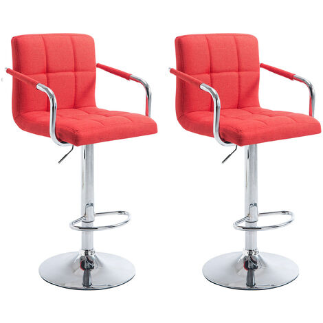 Lot de 2 Tabouret de Bar LUCY V2 Tissu