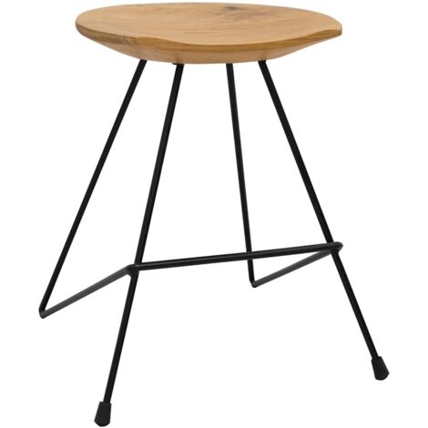 Lot de 2 Tabouret，Repose-pied，Poufs bois de teck massif CFW145825
