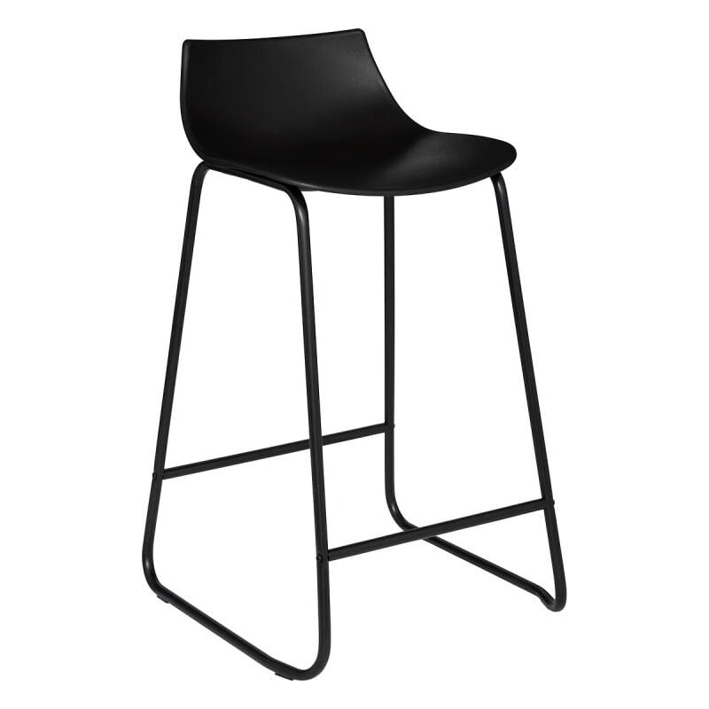 Atmosphera - Lot de 2 tabourets bar Design 'Otac' Couleur: Noir