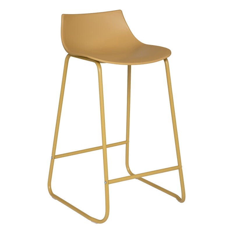 Atmosphera - Lot de 2 tabourets bar Design 'Otac' Couleur: Ocre