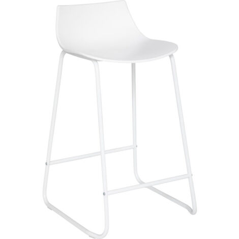 Lot de 2 tabourets bar Design "Otac" Atmosphera - Couleur: Blanc