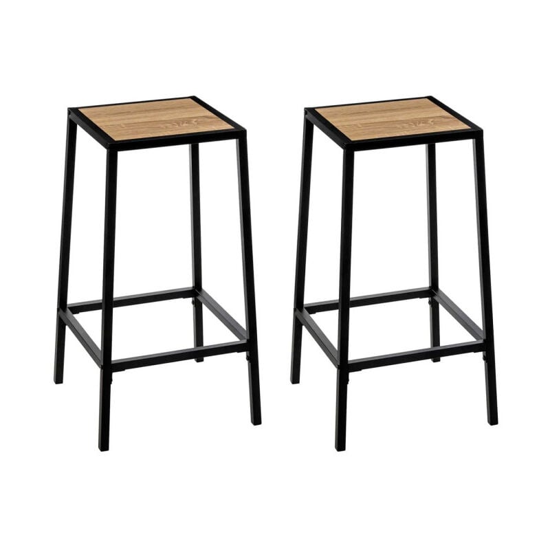 Five Simply Smart - Lot de 2 Tabourets de Bar 'Aliaj' 71cm Noir