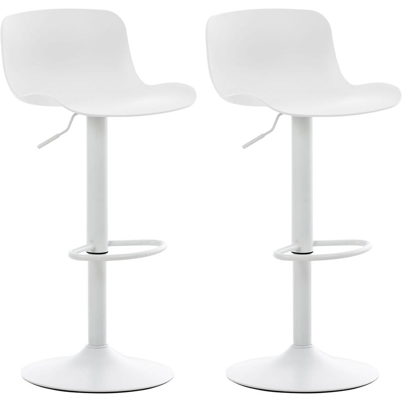 2 ensembles de selles avec design moderne et siège linéaire + reproches de pied dans différentes couleurs colore : Blanc