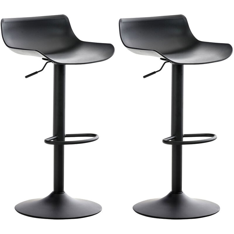 Réglez 2 tabourets élégantes avec cadre robuste et siège ergonomique diverses couleurs colore : noir